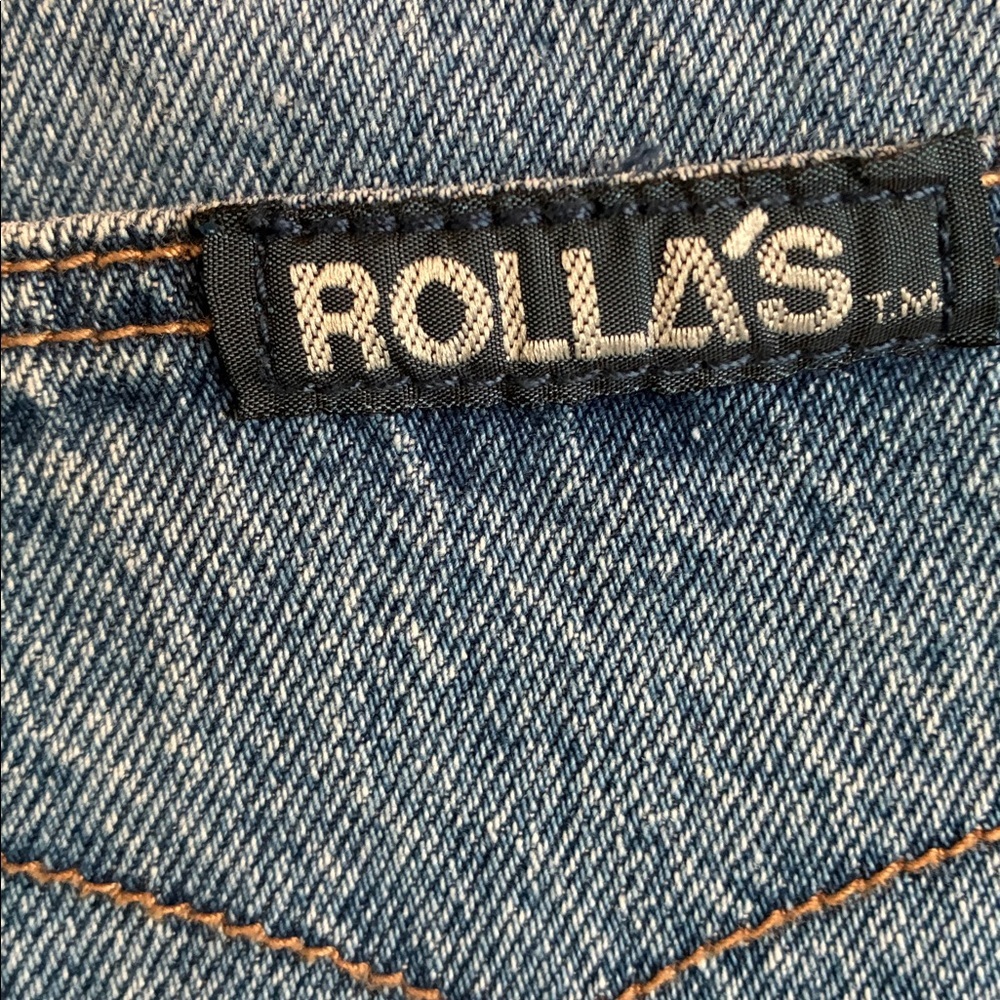 ROLLA'S Denim Skirt Women's 26, Button Front, Pockets, Medium wash. 26 EUC - Picture 10 of 17